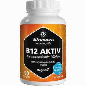 B12 Aktiv 1000 Ug Vegan Tabletten 90 Stück - ab 14,67 €