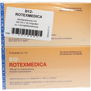 B12 Rotexmedica Ampullen 100 x 1 ml - ab 0,00 &euro;