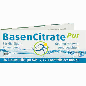 Basen Citrate Pur Ph 5.9- 7.7 Nach Apotheker Rudolf Keil Teststreifen 26 Stück - ab 3,15 €