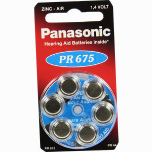 Batterie F. Hörgeräte Panasonic Pr 675 6 Stück - ab 2,70 €