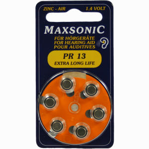 Batterie für Hörgeräte Maxsonic Pr 13 6 Stück - ab 2,35 €