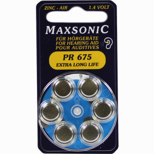Batterie für Hörgeräte Maxsonic Pr 675 6 Stück - ab 2,61 €