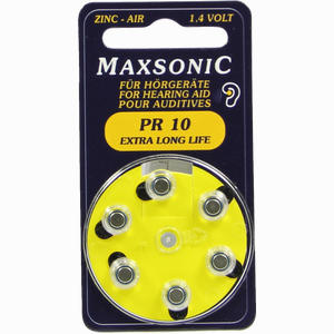 Batterie für Hörgeräte Maxsonic Pr10 6 Stück - ab 2,62 €