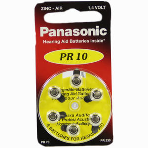 Batterie für Hörgeräte Panasonic Pr 10 6 Stück - ab 2,69 €