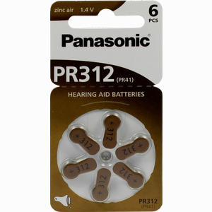 Batterie für Hörgeräte Panasonic Pr 312 6 Stück - ab 2,60 €