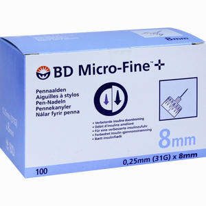Bd Micro- Fine+ 8 Nadeln 0. 25x8 Mm 100 Stück - ab 16,50 €