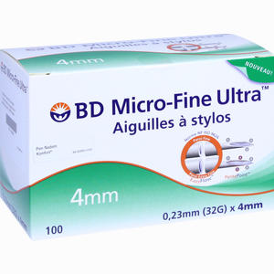 Bd Micro- Fine Ultra Pen- Nadeln 0. 23x4 Mm 100 Stück - ab 21,25 €
