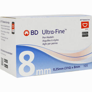 Bd Ultra- Fine Pen- Nadel 8 Mm Kanülen 105 Stück - ab 19,35 €