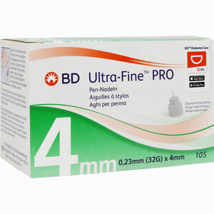 Bd Ultra- Fine Pro 4 Mm Pen- Nadel Kanülen 105 Stück - ab 18,21 €