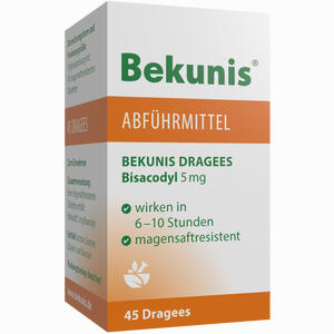 Bekunis Dragees Bisacodyl 5 Mg 45 Stück Bekunis Dragees Bisacodyl 5 Mg 45 Stück