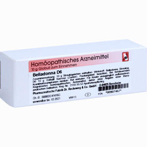 Belladonna D6 Globuli Dr.RECKEWEG & Co. GmbH 10 g - ab 6,03 &euro;