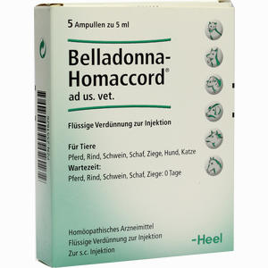 Belladonna- Homaccord Ad Us.vet. Ampullen  5 Stück - ab 0,00 €