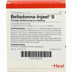 Belladonna- Injeel S Amullen Ampullen 10 Stück - ab 0,00 &euro;