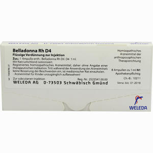 Belladonna Rh D4 Ampullen 8 x 1 ml - ab 0,00 €