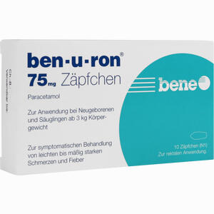 Ben- U- Ron 75mg Zäpfchen 10 Stück Ben- U- Ron 75mg Zäpfchen 10 Stück