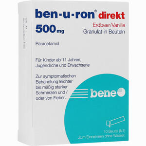 Ben- U- Ron Direkt Erdbeer/vanille 500mg Granulat  10 Stück - ab 4,70 €
