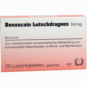 Benzocain Lutschdragees Lutschtabletten 20 Stück - ab 0,00 &euro;