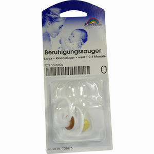 Beruhigungssauger 0 Kirschsauger Weiß Latex 0- 3 Monate 1 Stück - ab 0,00 €