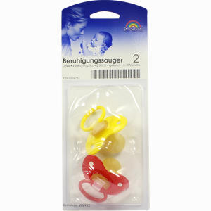Beruhigungssauger 2 Kieferorthopädisch Aus Latex 6- 18 Monate Gelb/Rot 2 Stück - ab 2,41 €