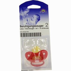 Beruhigungssauger 2 Latex Kirschsauger Rot 6- 18 Monate 1 Stück - ab 1,55 €