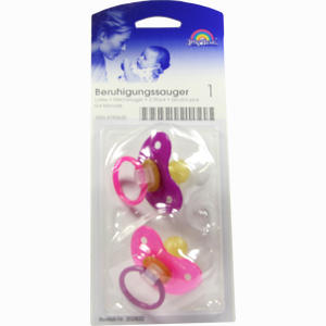 Beruhigungssauger Kirsch Latex 0- 6m Bicolor- Pink 2 Stück - ab 2,36 €