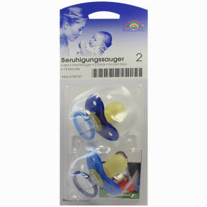 Beruhigungssauger Kirsch Latex 6- 18 Monate Bicolor- Blau 2 Stück - ab 2,36 €