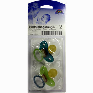 Beruhigungssauger Kirsch Latex 6- 18m Bicolor- Grün 2 Stück - ab 2,36 €