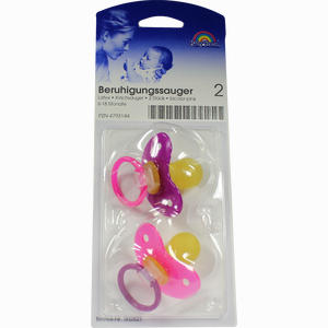 Beruhigungssauger Kirsch Latex 6- 18m Bicolor- Pink 2 Stück - ab 2,41 €