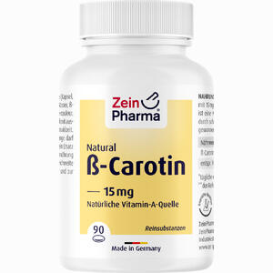 Beta Carotin Natural 15 Mg - Zeinpharma Weichkapseln 90 Stück - ab 10,87 €