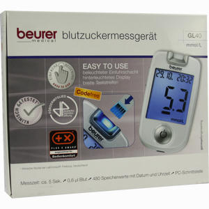 Beurer Blutzuckermessgerät Gl 40 Mmol/L Codefree 1 Stück - ab 6,95 €