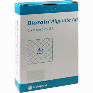 Biatain Alginate Ag Kompressen 5x5cm mit Silber Verband 10 Stück - ab 42,95 €