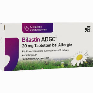 Bilastin Adgc 20 Mg Tabletten bei Allergie 6 Stück - ab 1,64 &euro;