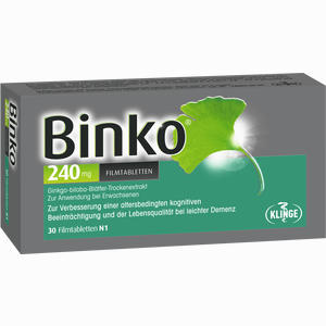 Binko 240 Mg Filmtabletten  30 Stück - ab 0,00 €