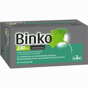 Binko 240 Mg Filmtabletten  60 Stück - ab 0,00 €