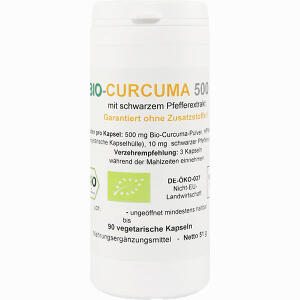 Bio Curcuma 500 Mg Kapseln 90 Stück - ab 15,70 &euro;