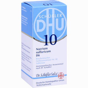Biochemie 10 Natrium Sulfuricum D6 Tabletten DHU-Arzneimittel GmbH & Co. KG 80 Stück - ab 3,88 €