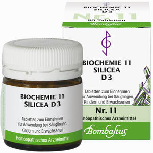 Biochemie 11 Silicea D3 Tabletten 80 Stück - ab 0,00 €