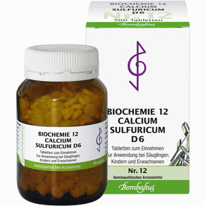Biochemie 12 Calcium Sulfuricum D6 Tabletten 500 Stück - ab 10,21 €
