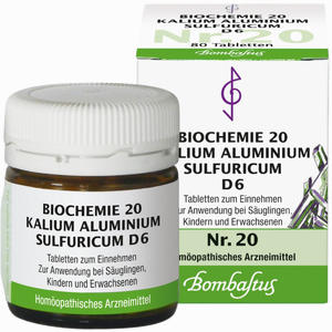 Biochemie 20 Kalium Aluminium Sulfuricum D6 Tabletten 80 Stück - ab 2,95 €