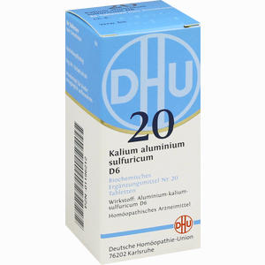 Biochemie 20 Kalium Aluminium Sulfuricum D6 Tabletten DHU-Arzneimittel GmbH & Co. KG 80 Stück - ab 0,00 €