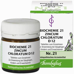 Abbildung von Biochemie 21 Zincum Chloratum D12 Tabletten 80 Stück