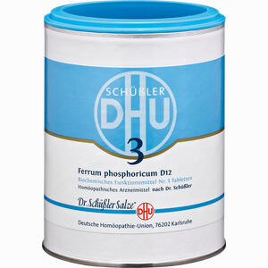 Biochemie 3 Ferrum Phosphoricum D12 Tabletten 1000 Stück - ab 0,00 €