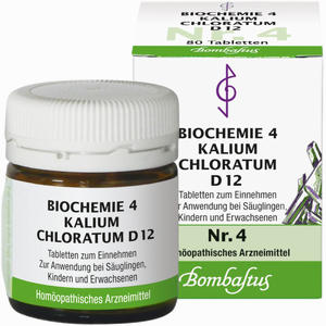 Abbildung von Biochemie 4 Kalium Chloratum D12 Tabletten Bombastus-Werke AG 80 Stück