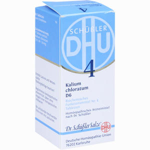 Biochemie 4 Kalium Chloratum D6 Tabletten DHU-Arzneimittel GmbH & Co. KG 80 Stück - ab 3,77 €