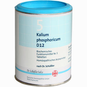 Biochemie 5 Kalium Phosphoricum D12 Tabletten 1000 Stück - ab 0,00 &euro;