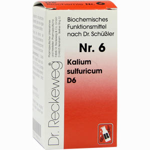 Biochemie 6 Kalium Sulfuricum D6 Tabletten Dr.RECKEWEG & Co. GmbH 200 Stück - ab 5,50 &euro;