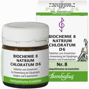 Abbildung von Biochemie 8 Natrium Chloratum D6 Tabletten Bombastus-Werke AG 80 Stück