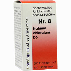 Biochemie 8 Natrium Chloratum D6 Tabletten Dr. Reckeweg & Co 200 Stück - ab 5,59 €