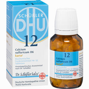 Biochemie Dhu 12 Calcium Sulfuricum D6 Karto Tabletten 200 Stück - ab 0,00 &euro;