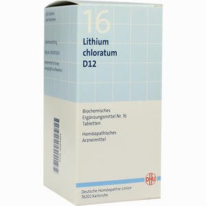 Biochemie Dhu 16 Lithium Chloratum D12 Tabletten  420 Stück - ab 0,00 &euro;